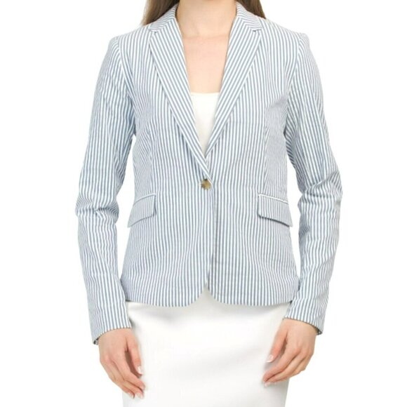Jones New York Tops - New! Jones NY Women's City Fit Cotton Blend Striped Blazer